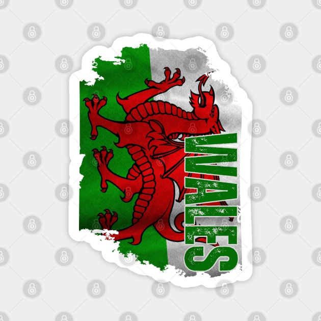 Wales flag, welsh flag Magnet by eka123