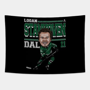 Logan Stankoven Dallas Cartoon Tapestry