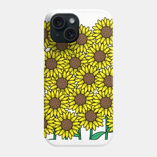 A bunch of sunflowers Phone Case