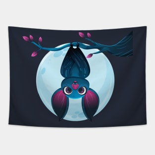 Bat Attached to a Tree Design Tapestry