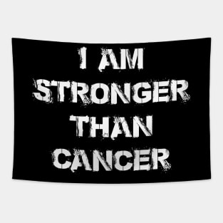 I Am Stronger Than Cancer - Inspirational Quote Tapestry