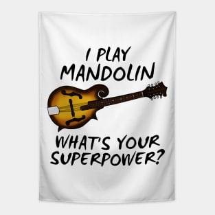 I Play Mandolin What's Your Superpower Musician Funny Tapestry