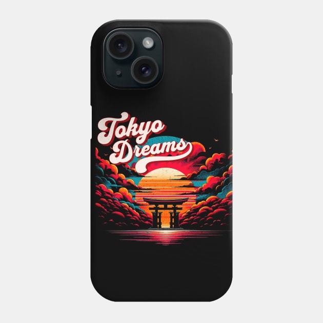 Meiji Shrine Torii Gate Dreams Design Phone Case by Miami Neon Designs