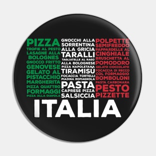 Italian Food Flag Italy Pasta Love Pin