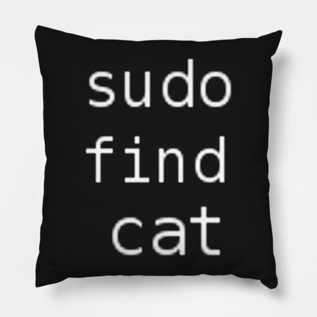 Sudo find cat Pillow by findingNull