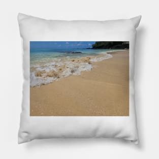 Mauritius beach shoreline Pillow