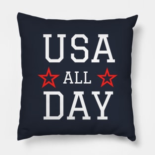 USA All Day America Patriotic Mask Sweatshirt Pillow