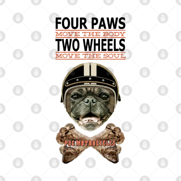 Four Paws Two Wheels by darklordpug