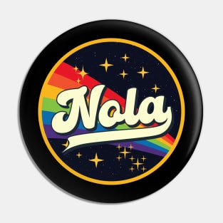 Nola // Rainbow In Space Vintage Style Pin