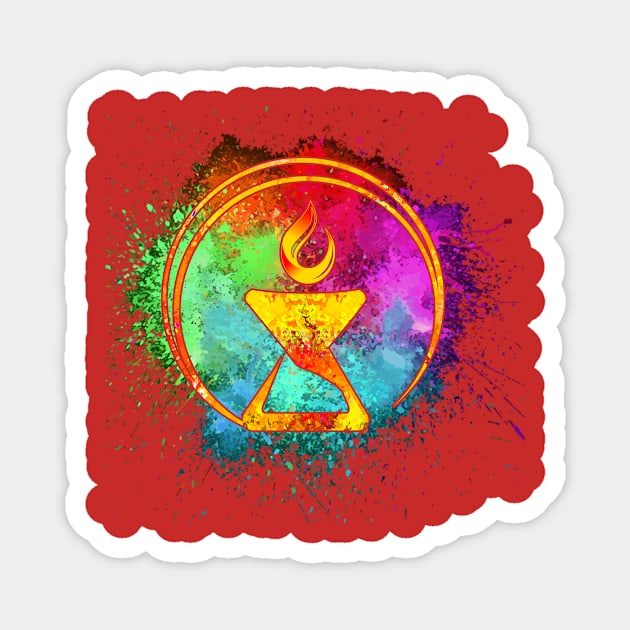 Cosmic Watercolor Chalice Magnet by IAmUU