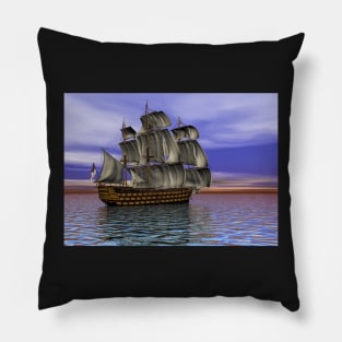 English Vessel, Digital Art Pillow