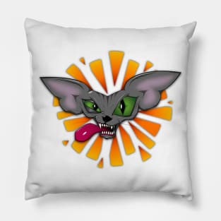 Crazy sphinx cat Pillow