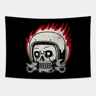 Skull Biker Tapestry