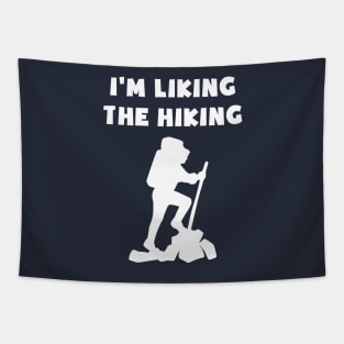 I'm liking the hiking white hike design Tapestry