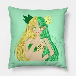 Anime Japanese cartoon style , pineapple girl Pillow