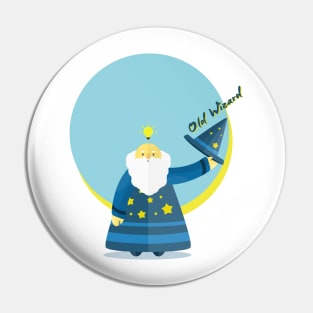 Old Wizard Character Pin