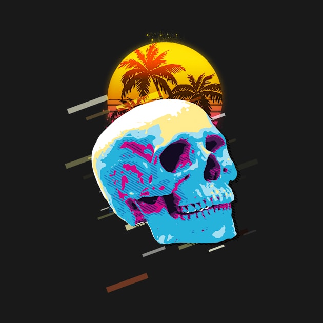 Skull retro80s by Sakent