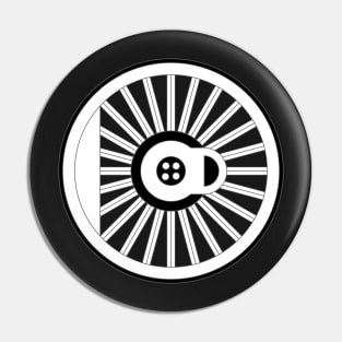 Locomotive Wheel Print Pin