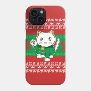 Lucky Cat - Ugly Christmas Sweater Phone Case