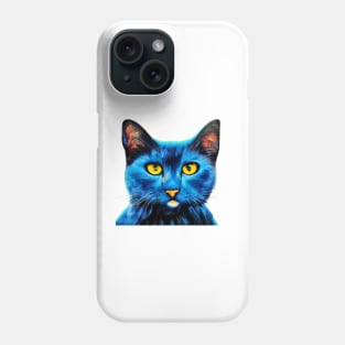 Cat blue avatar Phone Case