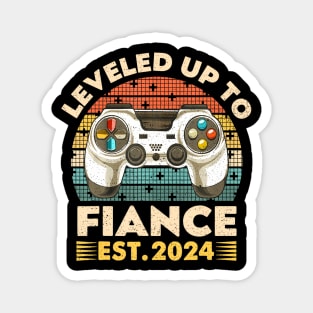 I Leveled Up To Fiance Est 2024 Promoted To Husband Groom Magnet