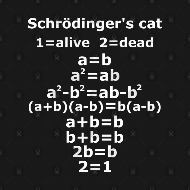 Schrödinger's cat physics geek teacher saying by FindYourFavouriteDesign