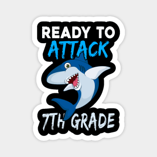 Shark Kids Ready To Attack 7Th Grade Boys Back To School Magnet