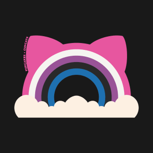 Gender Fluid Pride Cat Ear Rainbow T-Shirt