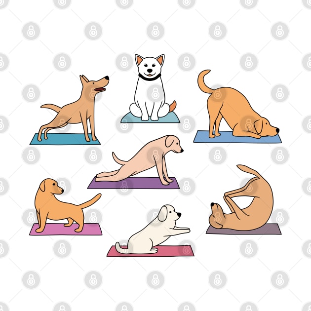 Yoga Dogs by JS Arts