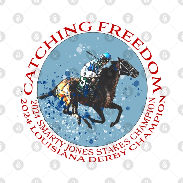 2024 Kentucky Derby Contender Catching Freedom design by Ginny Luttrell