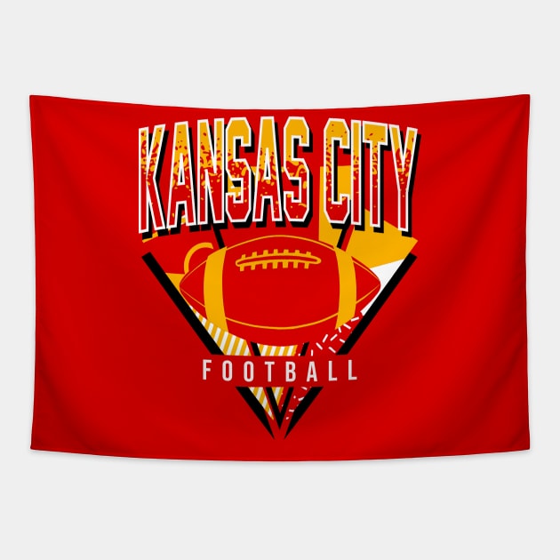 Kansas City Football Gameday Tapestry by funandgames