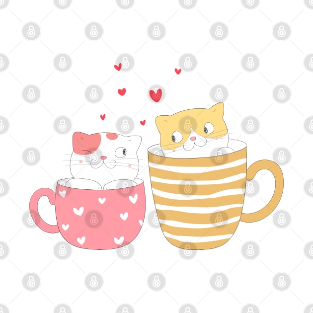 LOVELY COUPLE CAT by Lovely Arts