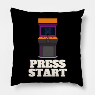 Press Start Arcade Gamer Apparel Pillow