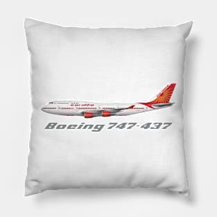 Air India 747-400 Tee Shirt Version Pillow