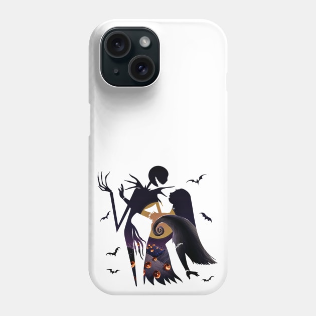 Jack and Sally Phone Case by Nicole Nichols