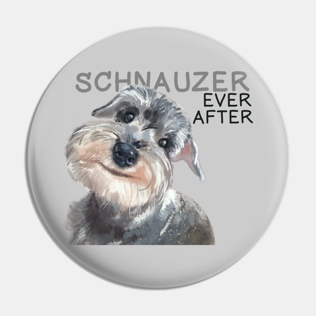 Schnauzer Ever After Pin by IdinDesignShop