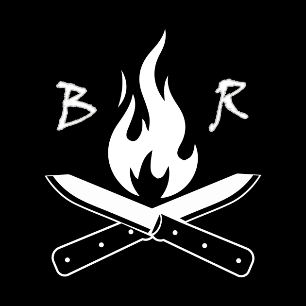 Baba Ross Bushcraft Logo for Dark Backgrounds by Baba Ross Bushcraft