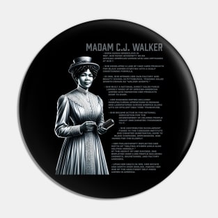 Madam CJ Walker Pin