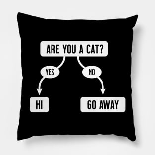 Are You A Cat - Funny, Cute Flowchart Pillow