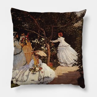 Claude Monet - Women in the Garden - Exhibition Poster Poster Pillow