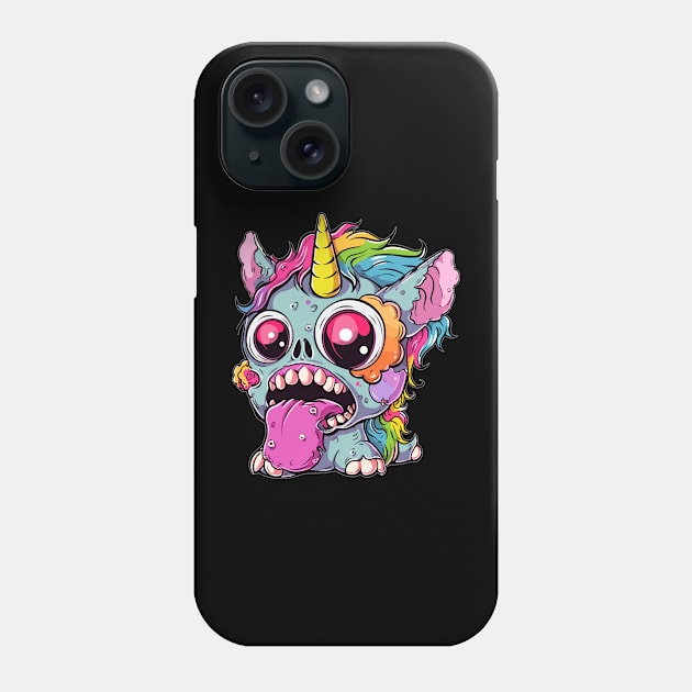 Halloween Zombie Unicorn Costume Heavy Metal Phone Case by QQdesigns