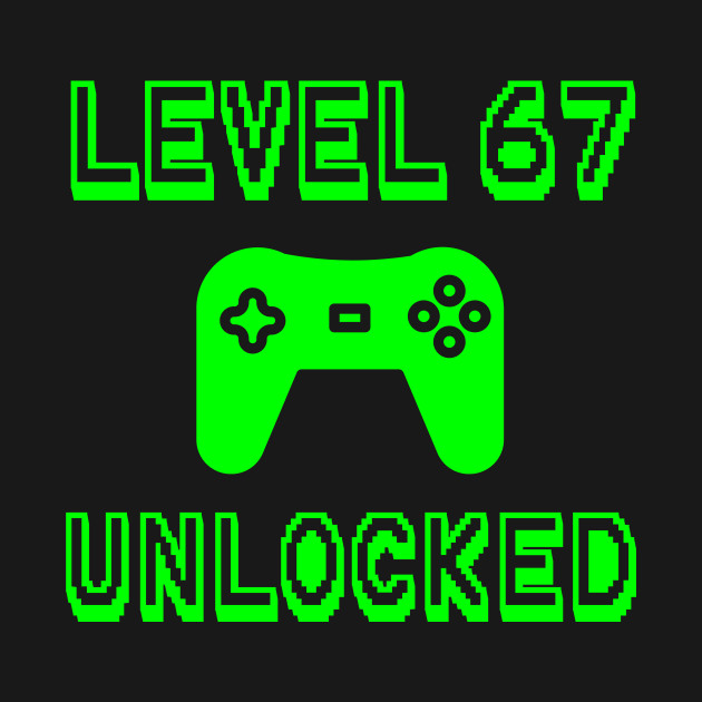 Level 67 Unlocked 67th Gamer Birthday Gift Idea Gaming 67th Birthday Gift T Shirt Teepublic