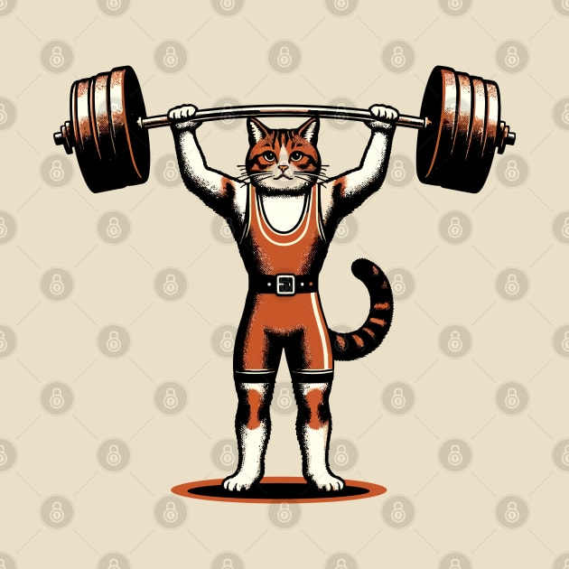 Cat weightlifting by Art_Boys