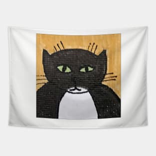 Whimsical Cat Portrait #1 Tapestry