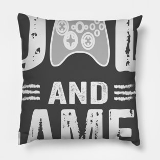 I Have Two Titles Dad And Gamer And I Rock Them Both Pillow