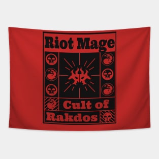 Cult of Rakdos | Riot Mage | MTG Guild Black on Red EXP Design Tapestry