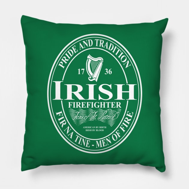 Irish Firefighter - oval Pillow by ianscott76