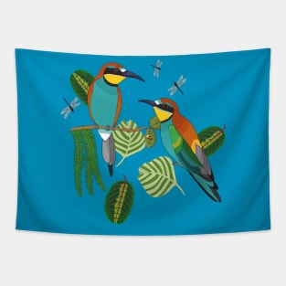 European bee-eater birds Tapestry