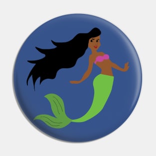 Black Mermaid Pin