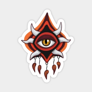 Whimsigoth Demon Evil Eye In Red Magnet